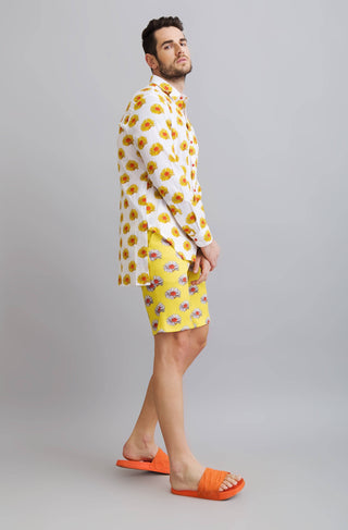 Nautanky-Daisy Printed Shirt With Lycra Shorts-INDIASPOPUP.COM
