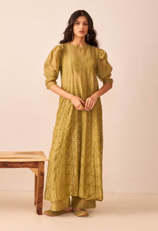 The Right Cut-Green Khaleesi Kurta Set-INDIASPOPUP.COM
