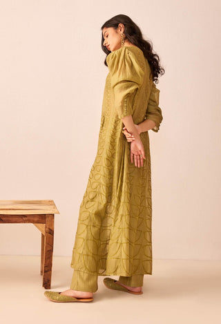 The Right Cut-Green Khaleesi Kurta Set-INDIASPOPUP.COM