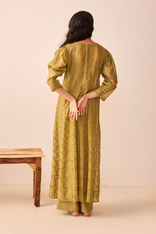The Right Cut-Green Khaleesi Kurta Set-INDIASPOPUP.COM