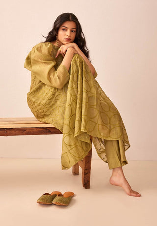 The Right Cut-Green Khaleesi Kurta Set-INDIASPOPUP.COM