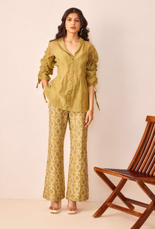 The Right Cut-Green Mila Co-Ord Set-INDIASPOPUP.COM