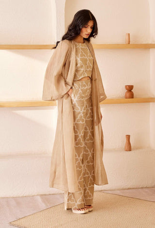 The Right Cut-Beige Chloe Jacket Set-INDIASPOPUP.COM