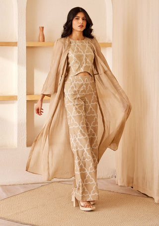 The Right Cut-Beige Chloe Jacket Set-INDIASPOPUP.COM