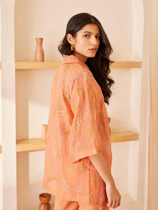 The Right Cut-Peach Sundown Orange Shirt-INDIASPOPUP.COM