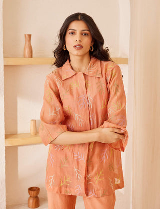 The Right Cut-Peach Sundown Orange Shirt-INDIASPOPUP.COM