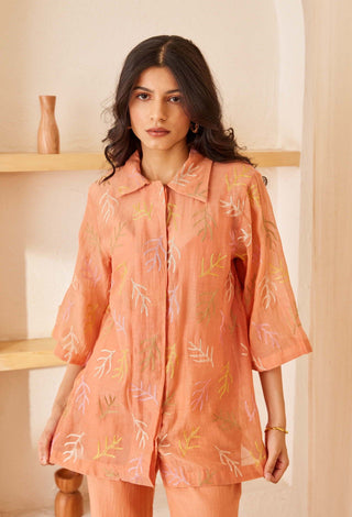 The Right Cut-Peach Sundown Orange Shirt-INDIASPOPUP.COM