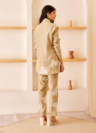The Right Cut-Beige Hazel Blazer Set-INDIASPOPUP.COM