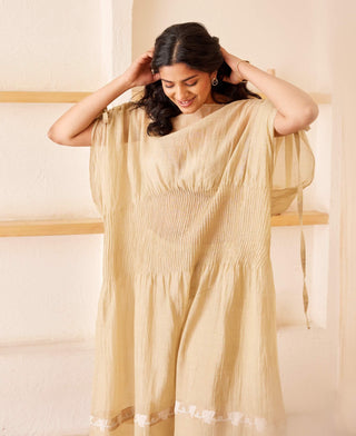 The Right Cut-Beige Madonna Kaftaan With Trouser-INDIASPOPUP.COM