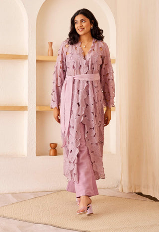 The Right Cut-Lavender Le Lilac Jacket Set-INDIASPOPUP.COM