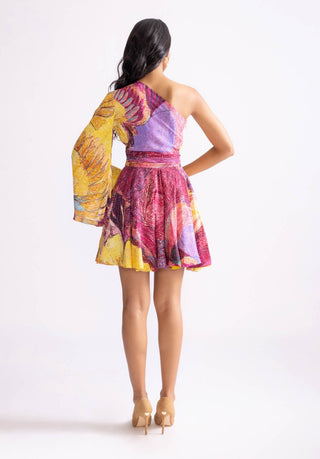 Mischa Printed Yellow Dress by Saaksha & Kinni, available on Indiaspopup.com