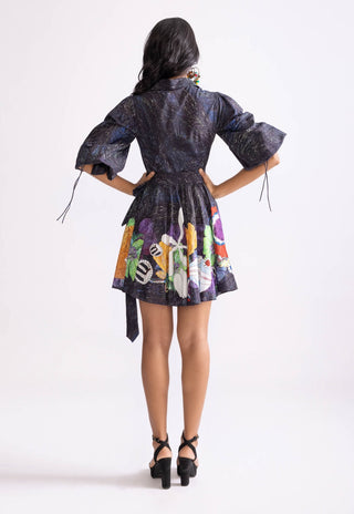 Faye Tribal Print Mini Dress by Saaksha & Kinni, available on Indiaspopup.com