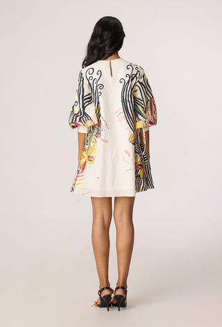 Nova ivory multicolor dress