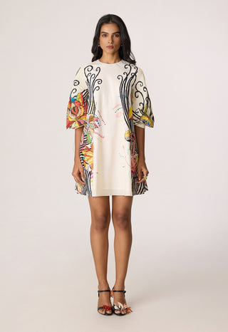 Nova ivory multicolor dress