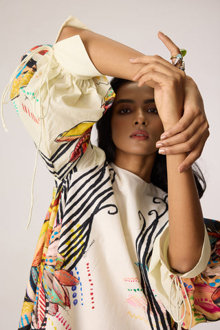 Nova ivory multicolor dress