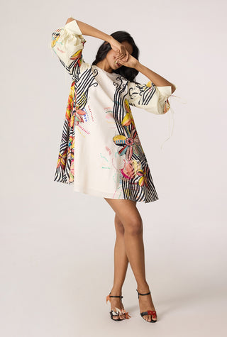 Nova ivory multicolor dress
