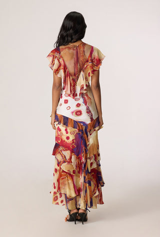 Elena multicolor blouse with Marieya skirt