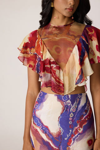 Elena multicolor blouse with Marieya skirt