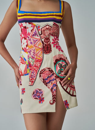 Megan Multicolor Short Dress by Saaksha & Kinni, available on Indiaspopup.com