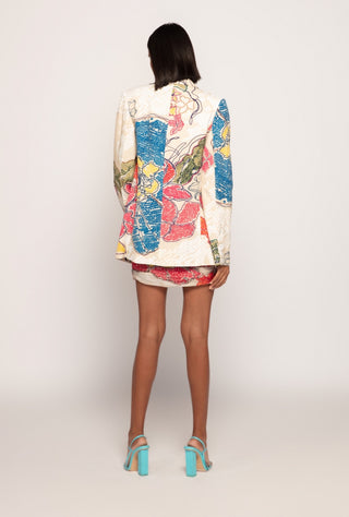 Saaksha & Kinni-Multicolor Print Blazer And Dress-INDIASPOPUP.COM