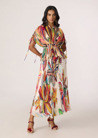 Monica multicolor blouse with Zora skirt