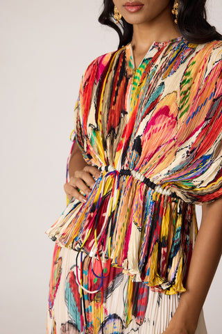 Monica multicolor blouse with Zora skirt