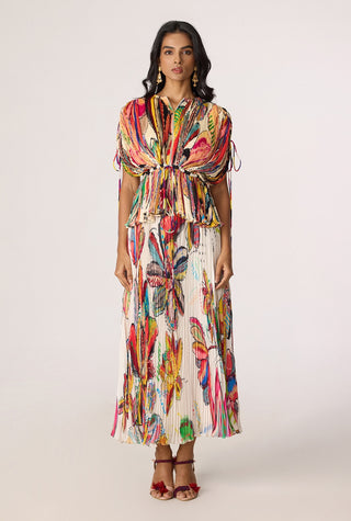 Monica multicolor blouse with Zora skirt