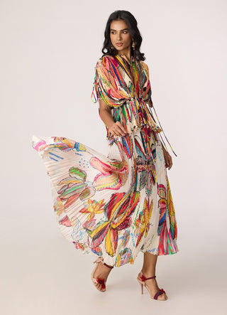 Monica multicolor blouse with Zora skirt