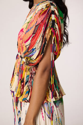 Monica multicolor blouse with Zora skirt