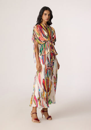Monica multicolor blouse with Zora skirt