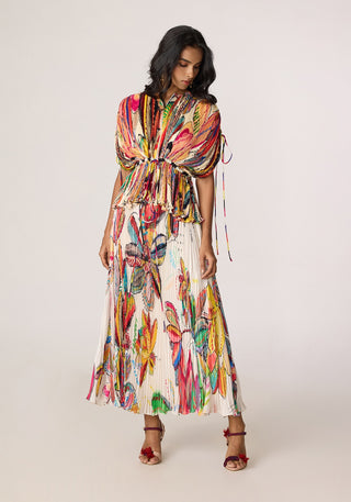 Monica multicolor blouse with Zora skirt