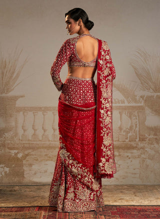 Ridhi Mehra-Sagan Embroidered Sari Skirt Set-INDIASPOPUP.COM