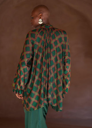 Raneem crystal green tunic and skirt