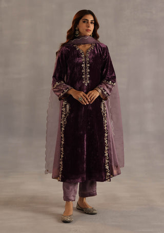 Megh purple kurta set