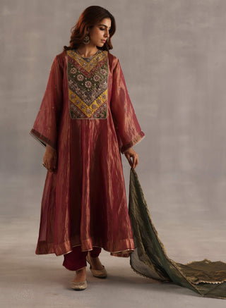 Navratna garnet kurta set