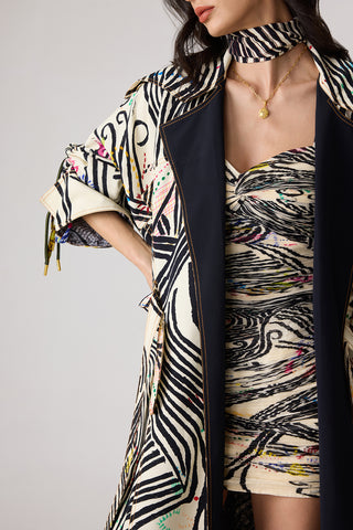 Helena multicolor trench with Millie dress