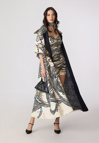 Helena multicolor trench with Millie dress