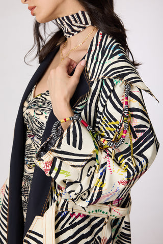 Helena multicolor trench with Millie dress