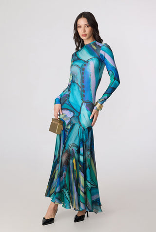 Maeva multicolor blue dress