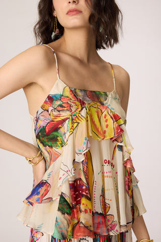 Genora multicolor blouse with Zora skirt