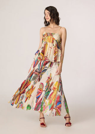 Genora multicolor blouse with Zora skirt