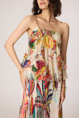 Genora multicolor blouse with Zora skirt