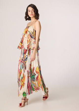 Genora multicolor blouse with Zora skirt