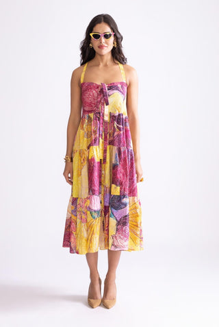 Lola Panelled Midi Dress by Saaksha & Kinni, available on Indiaspopup.com