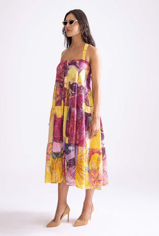 Lola Panelled Midi Dress by Saaksha & Kinni, available on Indiaspopup.com