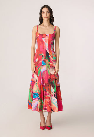Enola pink multicolor dress