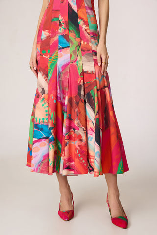 Enola pink multicolor dress