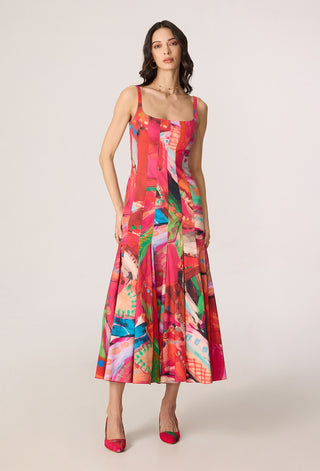 Enola pink multicolor dress