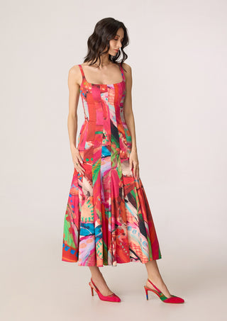 Enola pink multicolor dress