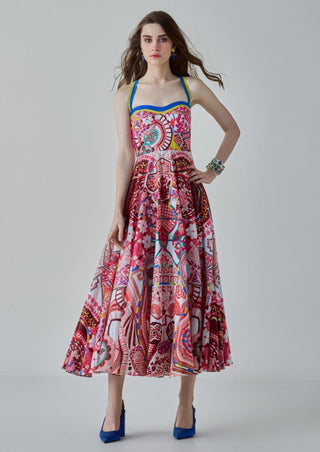 Marilyn Paisley Flared Frock Dress by Saaksha & Kinni, available on Indiaspopup.com